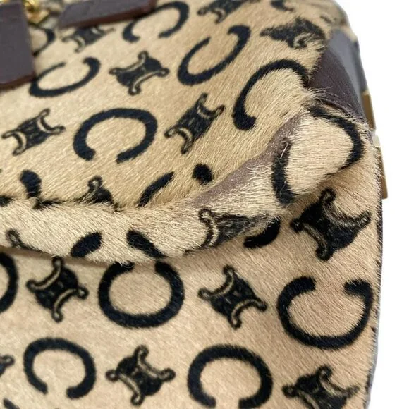 Celine Handbag C Macadam Pattern Light Brown Dark - Picture 9 of 11